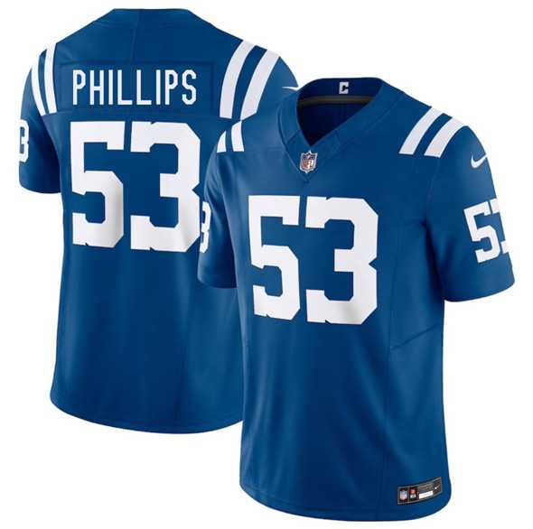 Men & Women & Youth Indianapolis Colts #53 Jacob Phillips Blue 2025 F.U.S.E. Vapor Limited Stitched Jersey,We sell and wholesale Men & Women & Youth Indianapolis Colts #53 Jacob Phillips Blue 2025 F.U.S.E. Vapor Limited Stitched Jersey on line form chian!